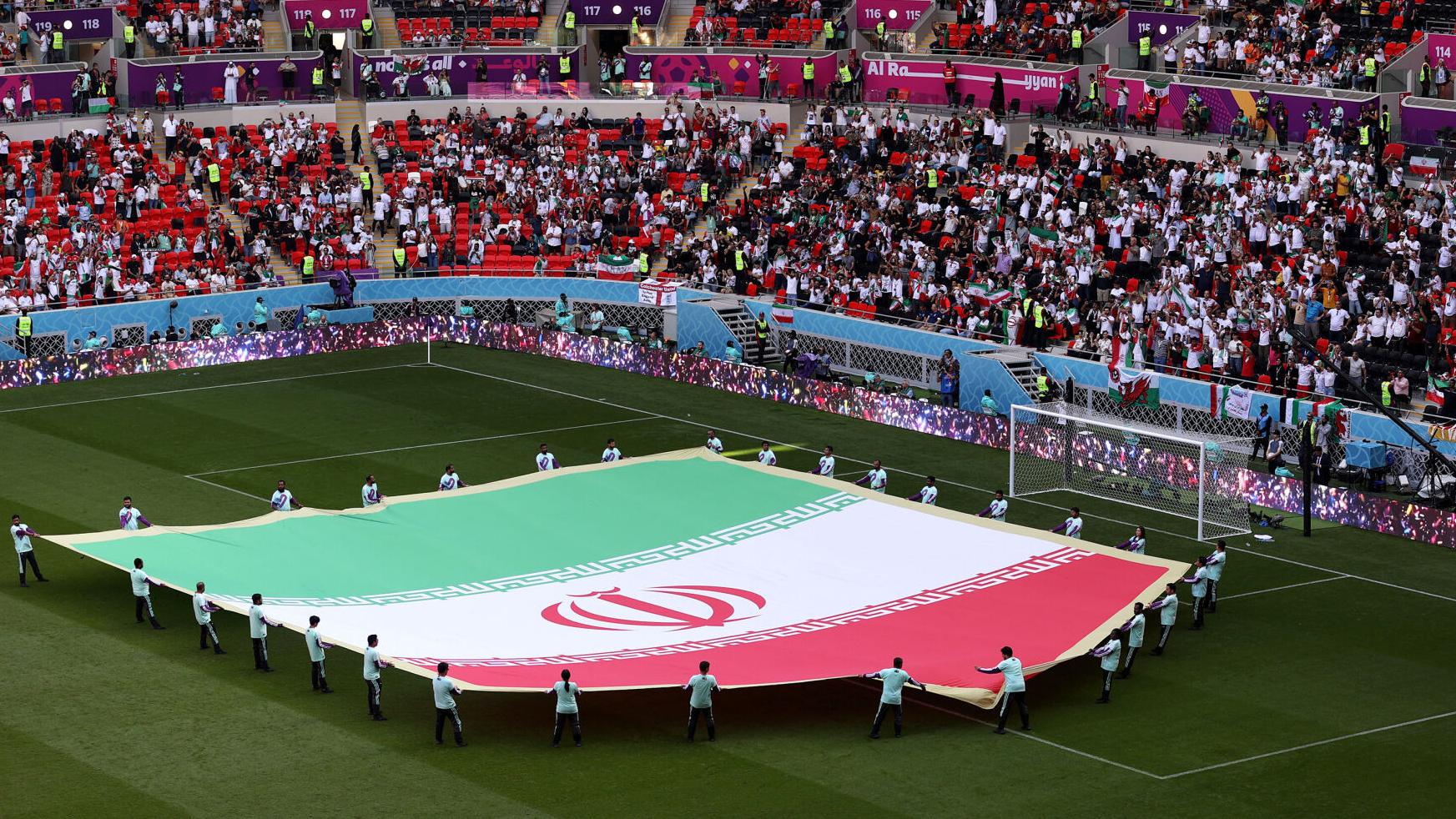 Iran calls for US to be kicked out of 2022 World Cup after it changes Iran flag on social media to show support for protesters
